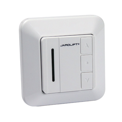 Funkempfänger Wandsender mit drei Tasten und rechteckigem Design